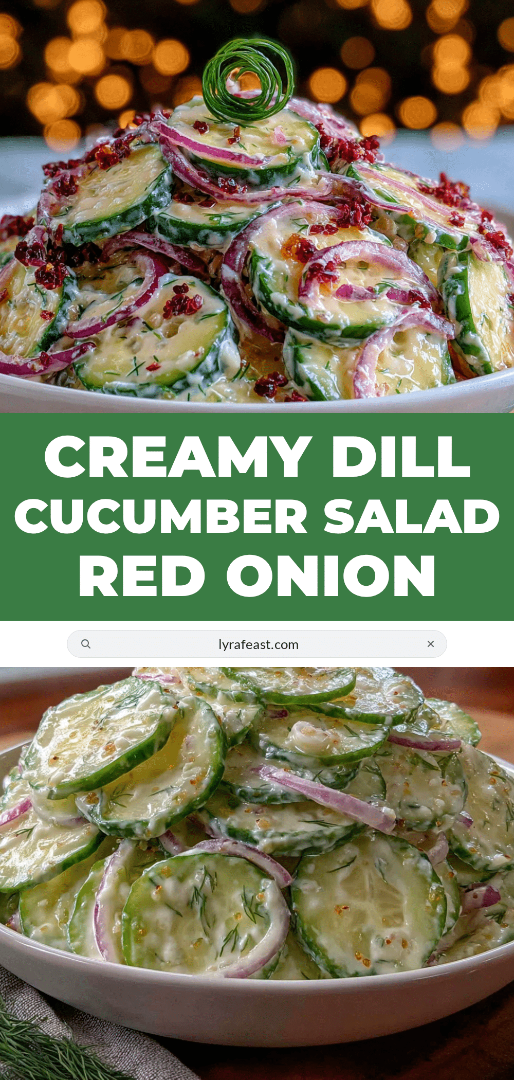creamy dill cucumber salad recipe