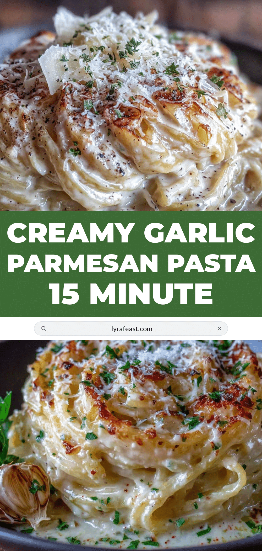 creamy garlic parmesan pasta recipe