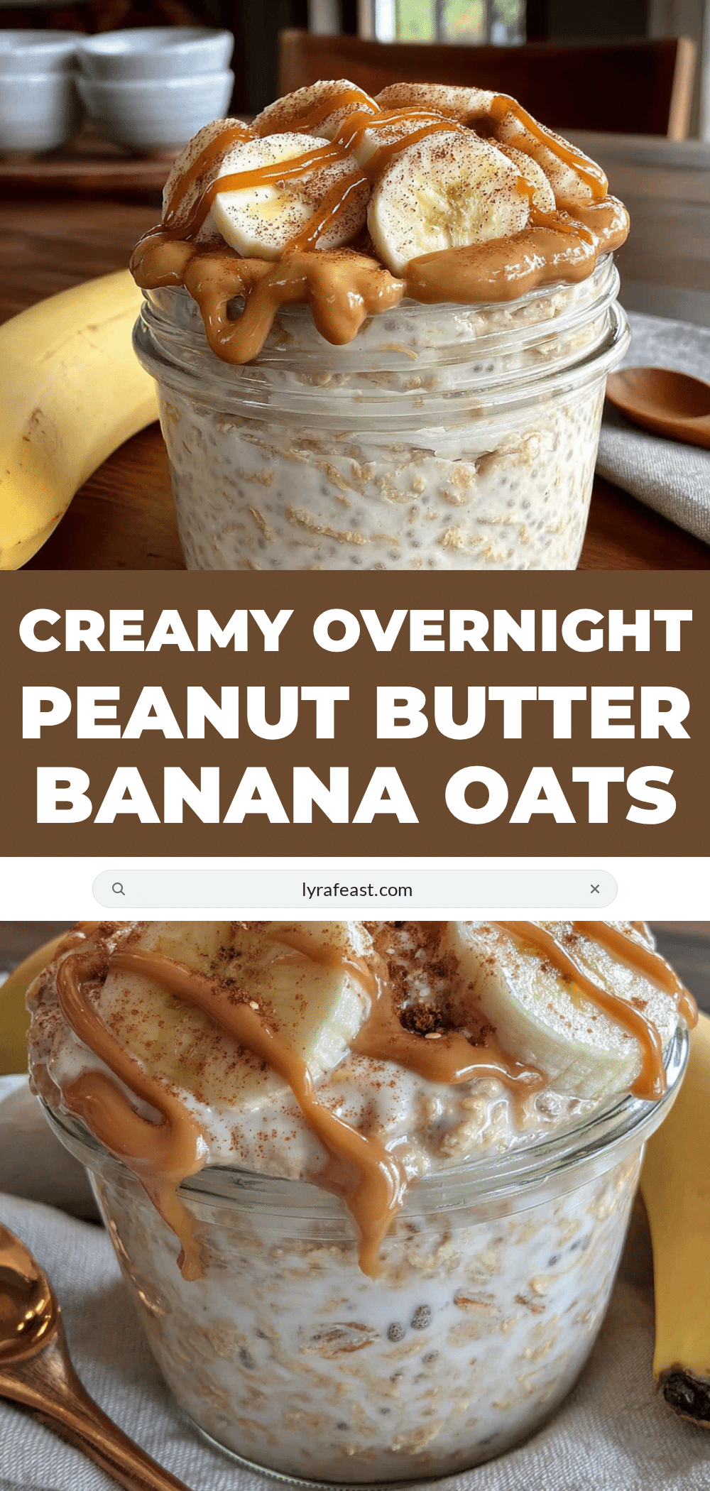 creamy overnight peanut butter banana oats recipe