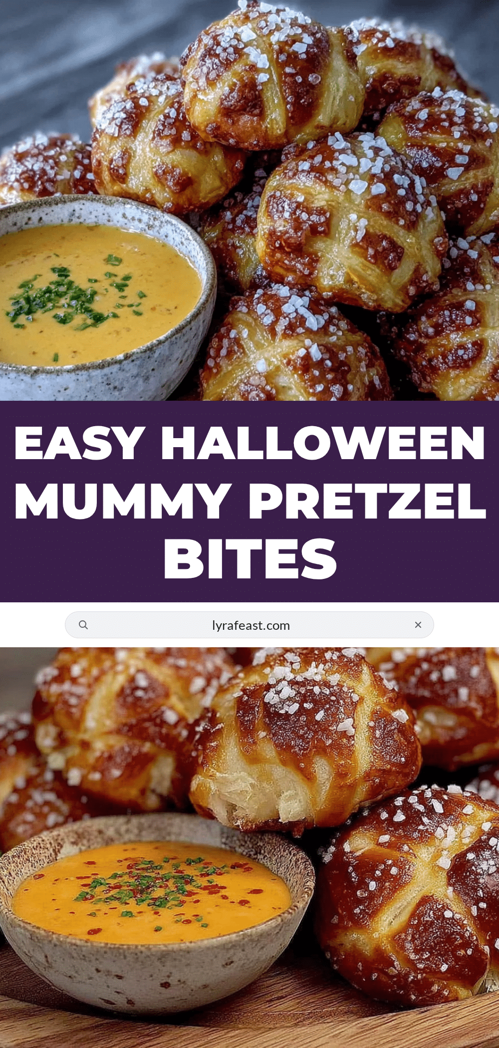easy mummy stuffed pretzel bites halloween recipe
