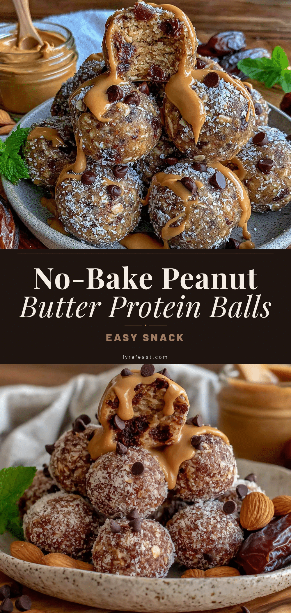 Easy No-Bake Peanut Butter Protein Balls recipe