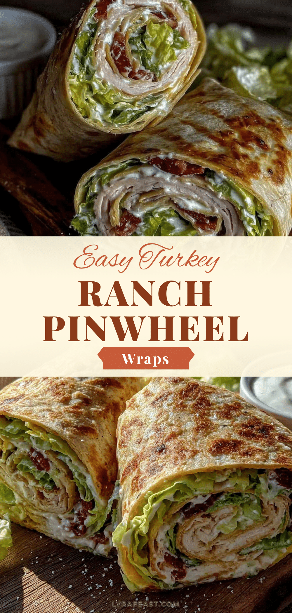 easy turkey ranch pinwheel wraps recipe
