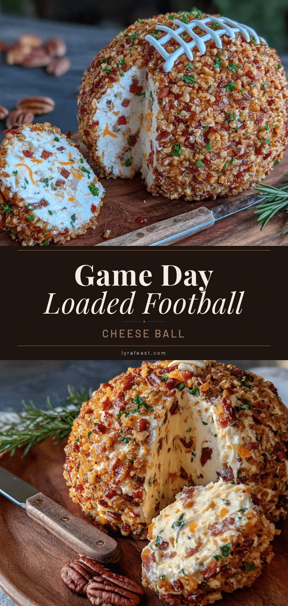 loaded football cheese ball recipe