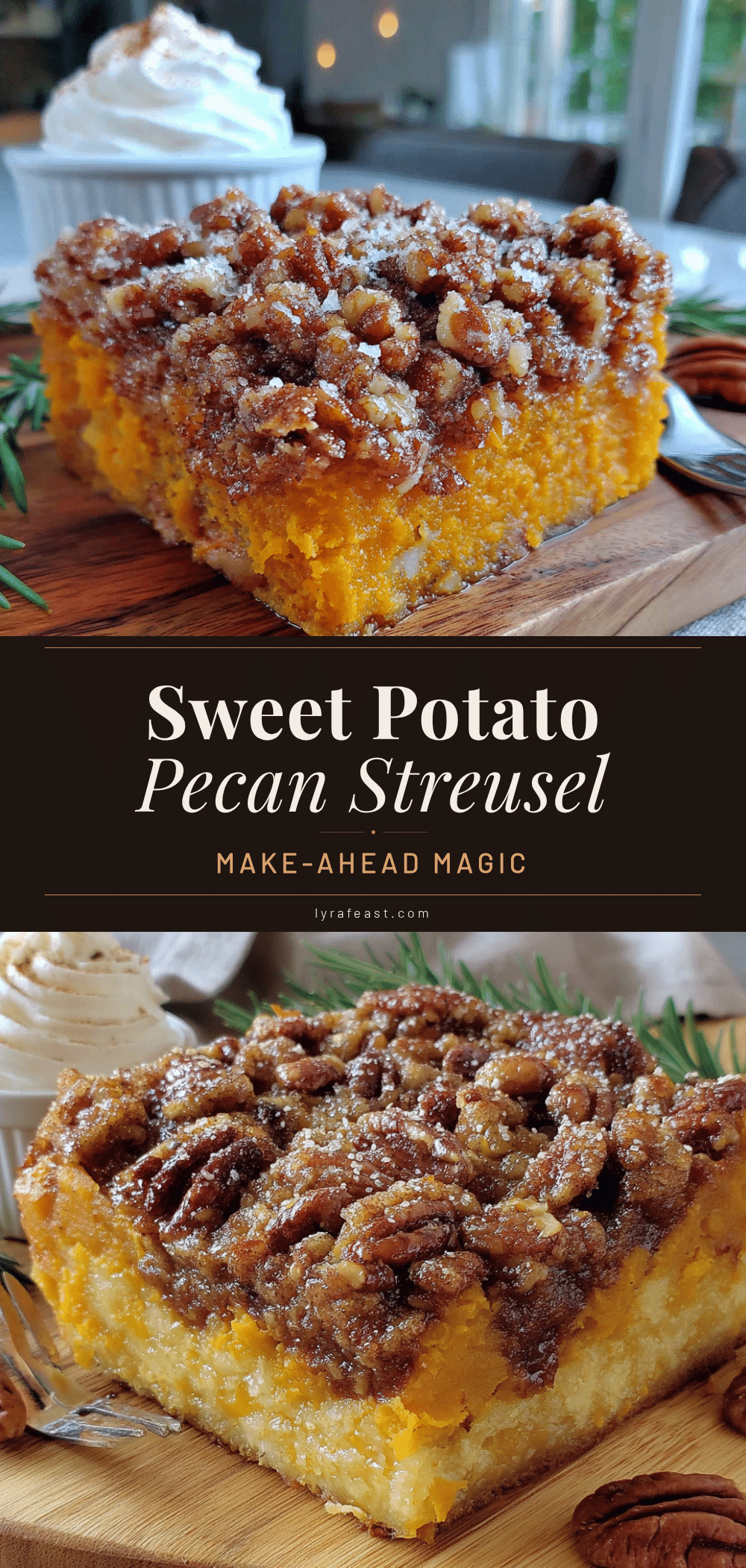make-ahead sweet potato casserole with pecan streusel recipe