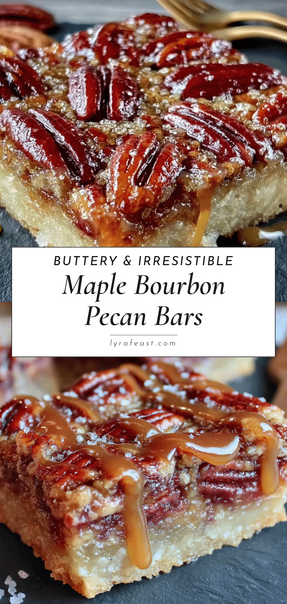 maple bourbon pecan pie bars recipe