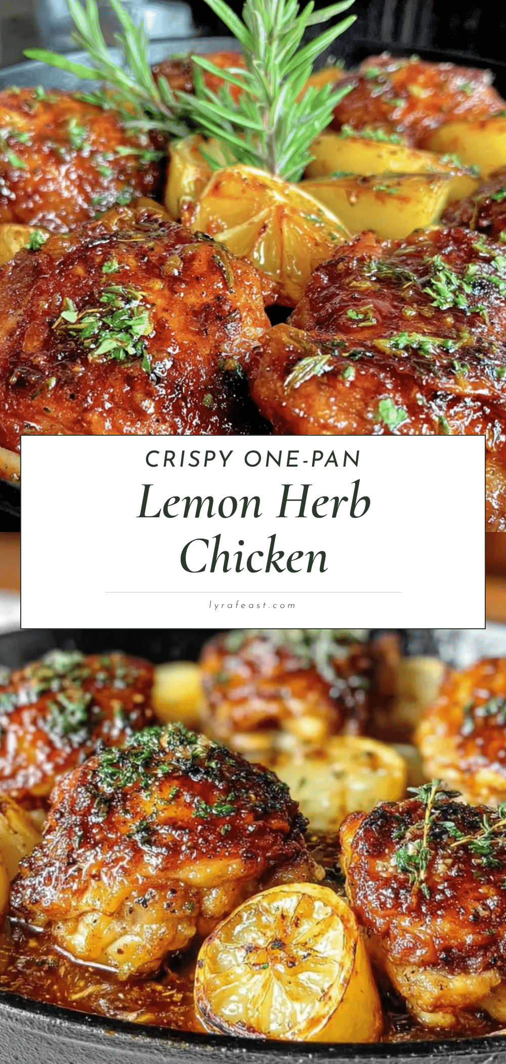 one-pan lemon herb chicken thighs and potatoes recipe