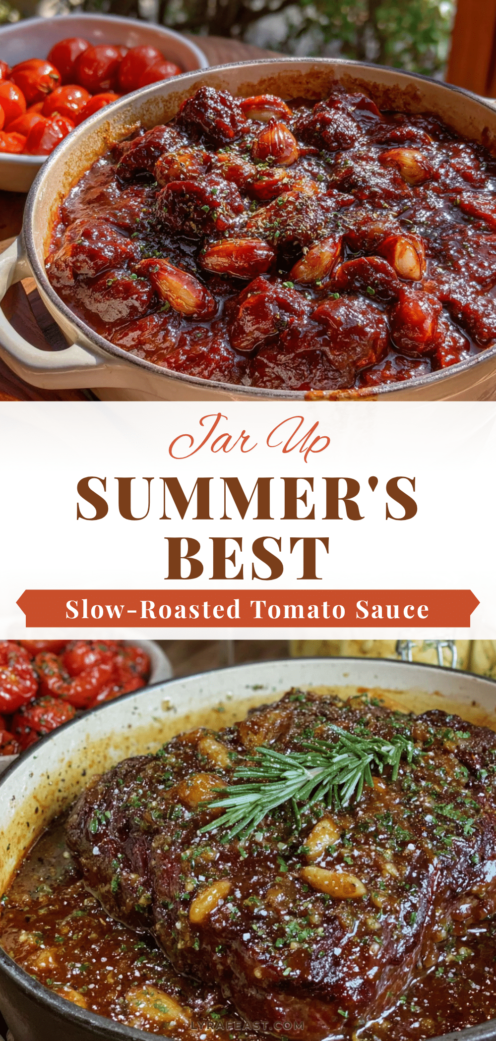 slow-roasted garlic tomato sauce for canning recipe