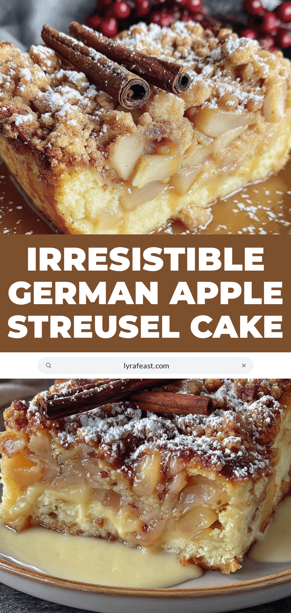 classic German apple cake with streusel topping recipe