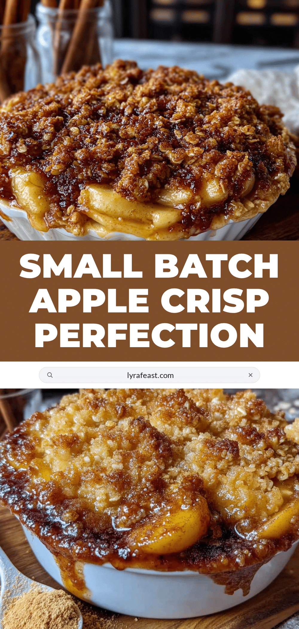 cozy small-batch apple crisp recipe