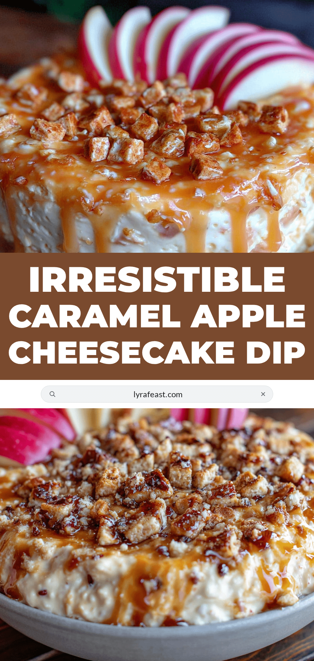 creamy caramel apple cheesecake dip recipe
