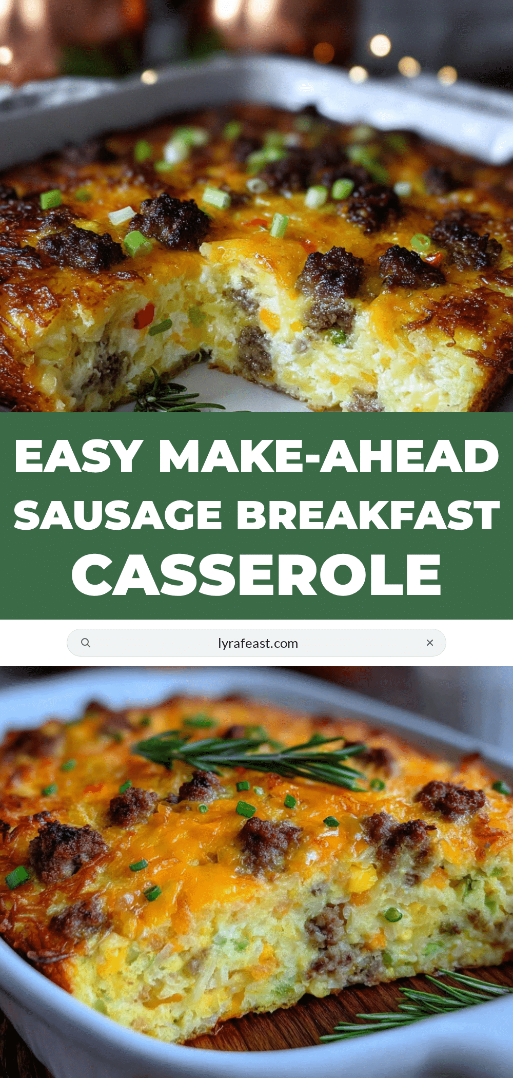 easy make-ahead breakfast casserole with sausage and hash browns recipe