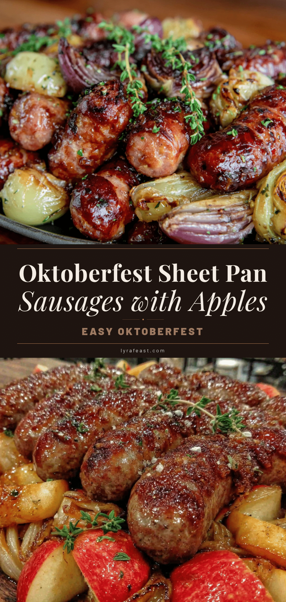 easy oktoberfest sheet pan sausages recipe