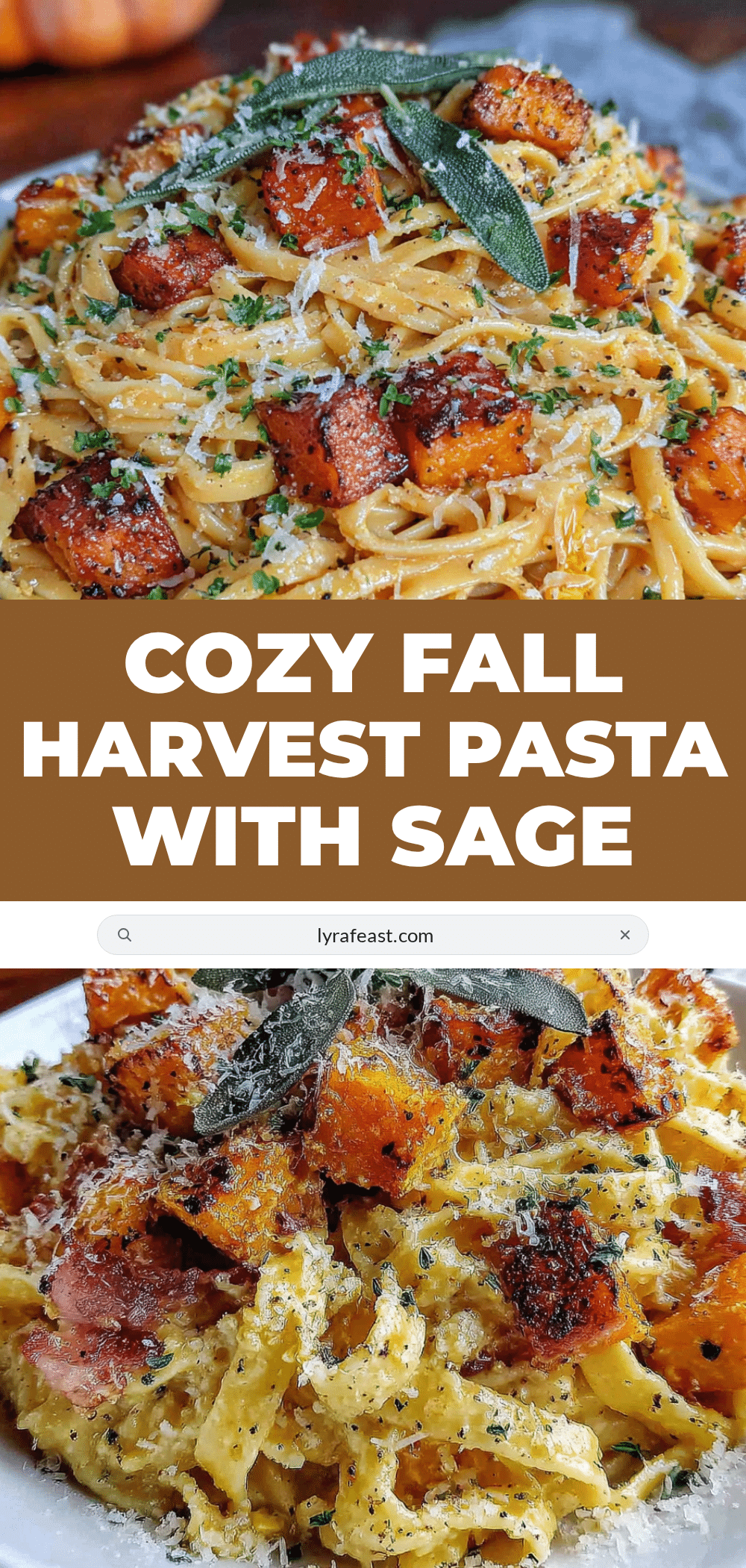 easy one-pot fall harvest pasta with butternut squash recipe