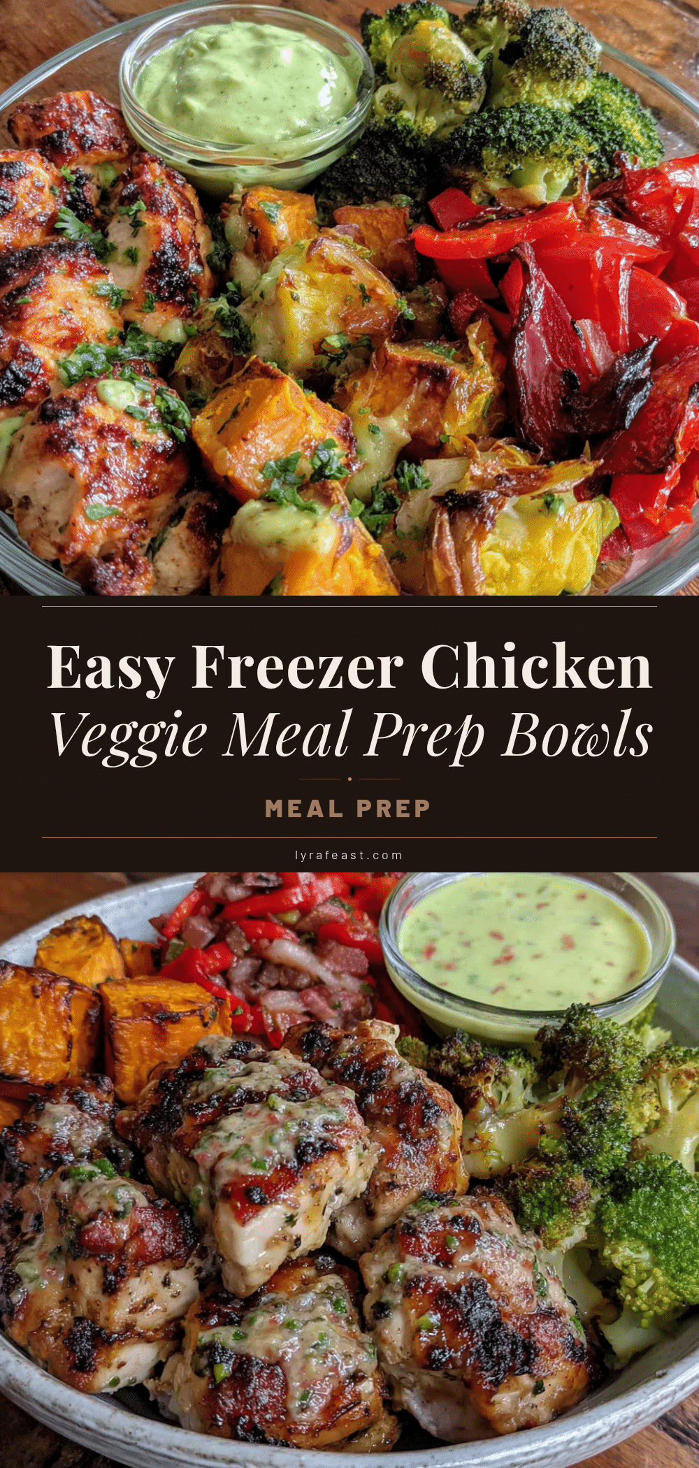 freezer chicken and veggie meal prep bowls recipe
