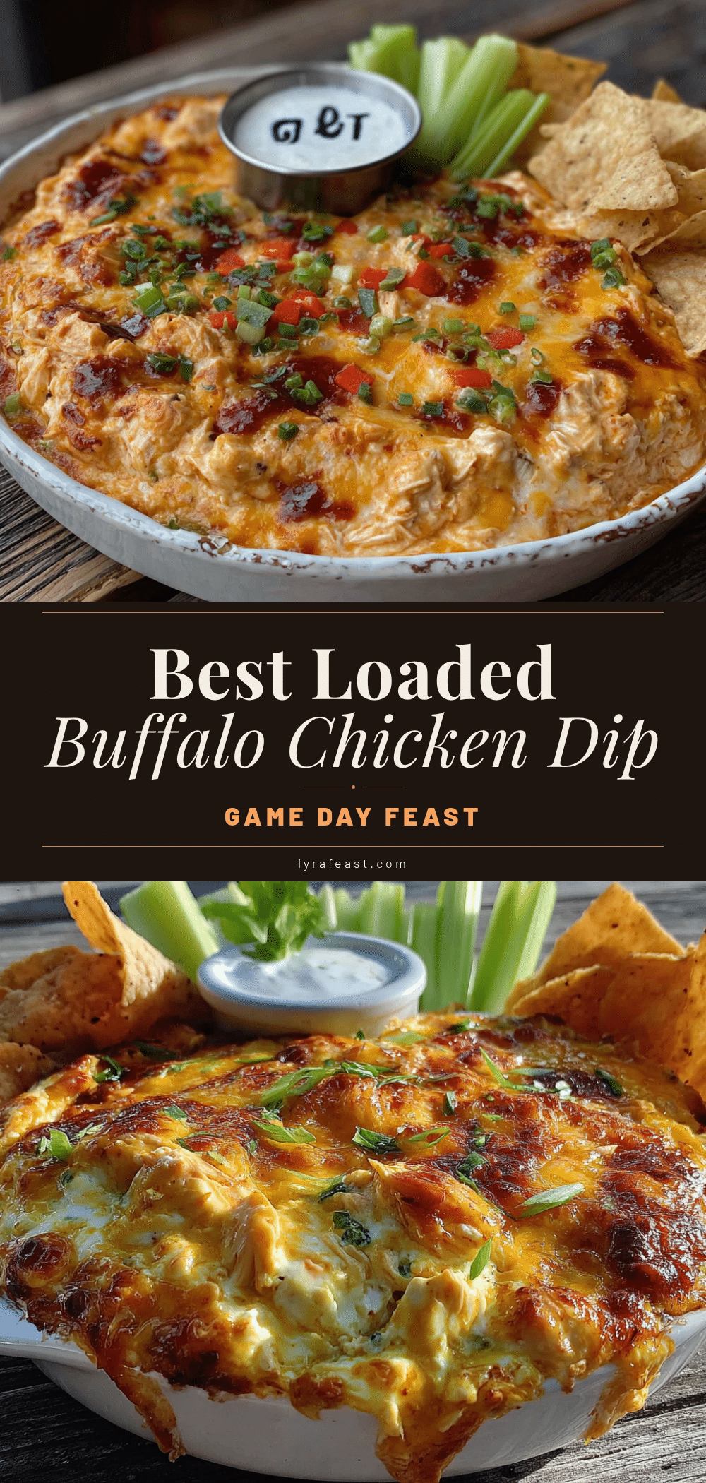 loaded buffalo chicken dip recipe