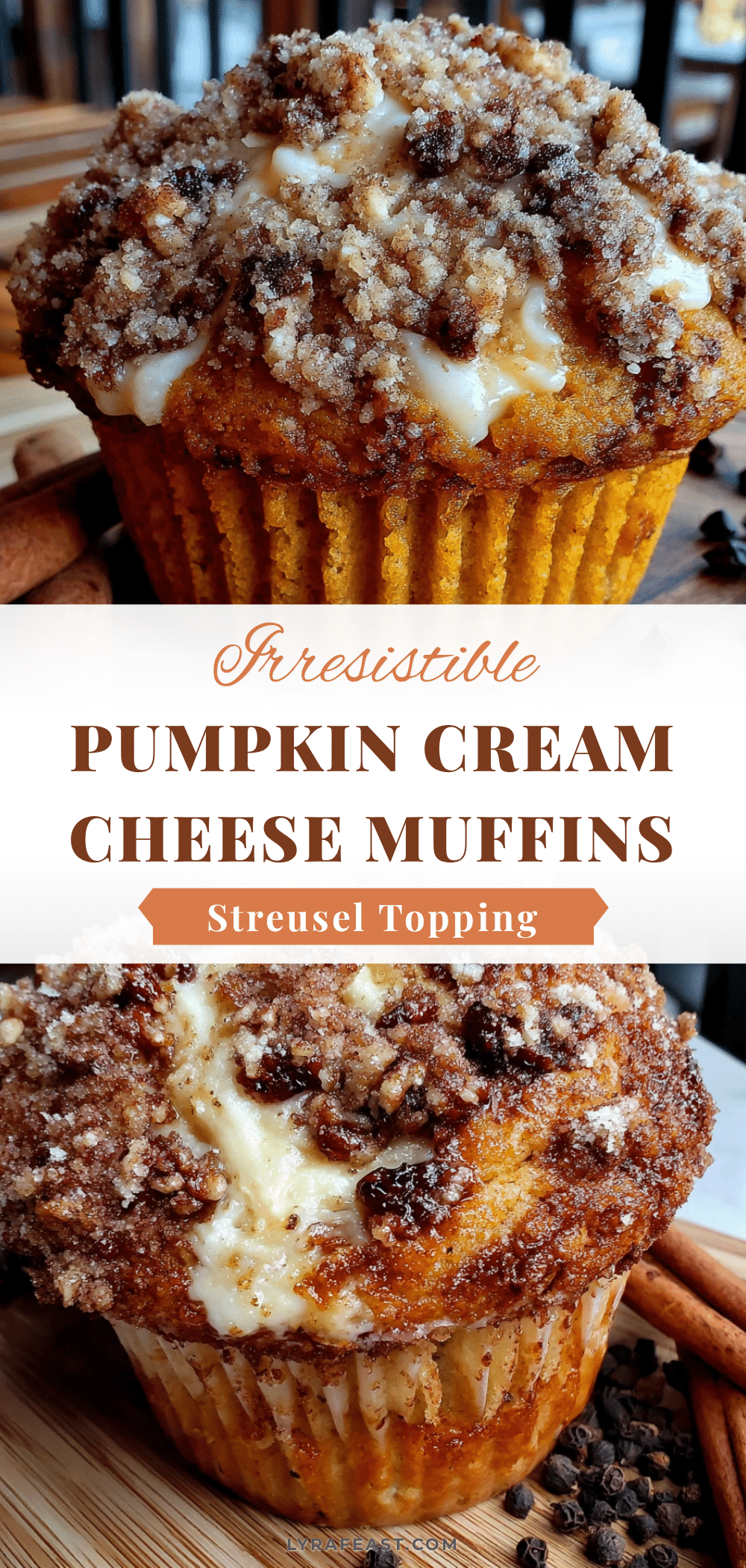pumpkin cream cheese muffins recipe
