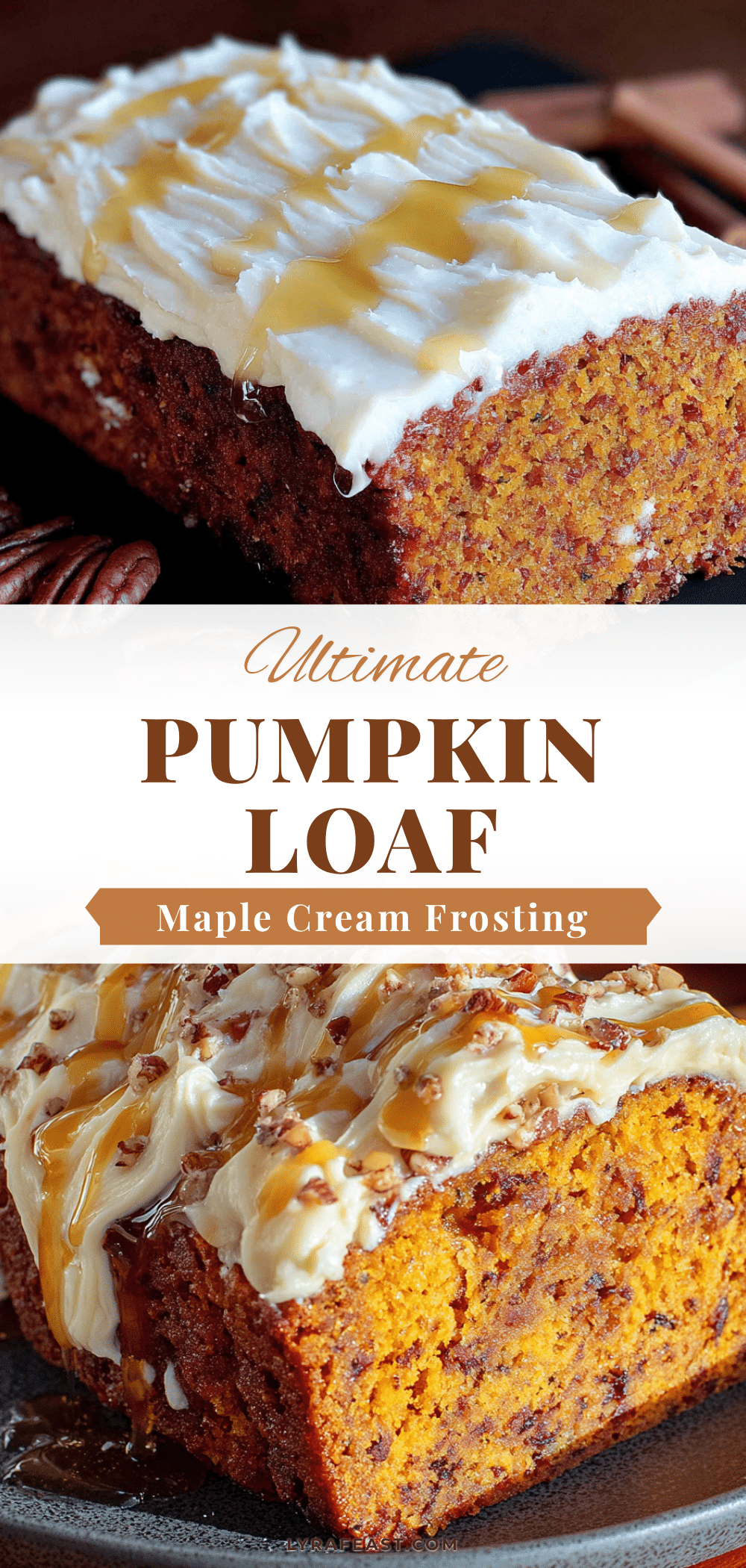 pumpkin loaf with maple cream cheese frosting recipe