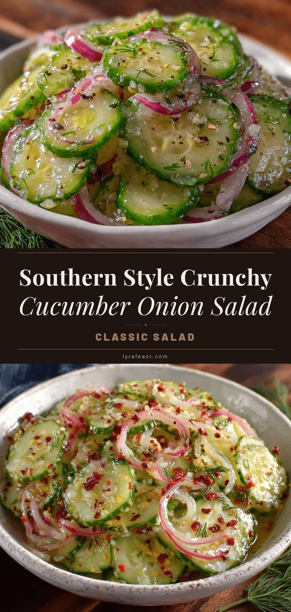 Southern style cucumber and onion salad recipe