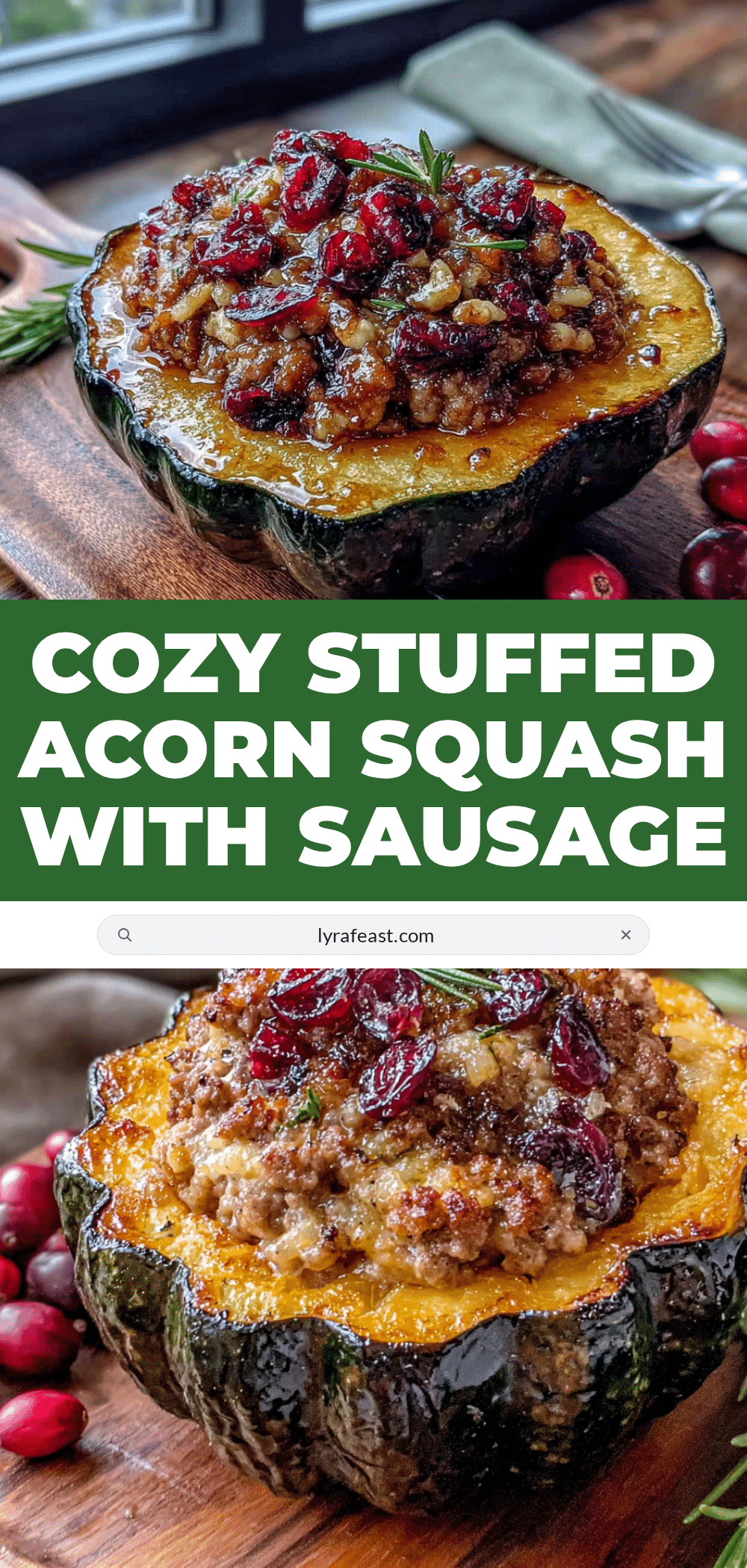 stuffed acorn squash with sausage recipe