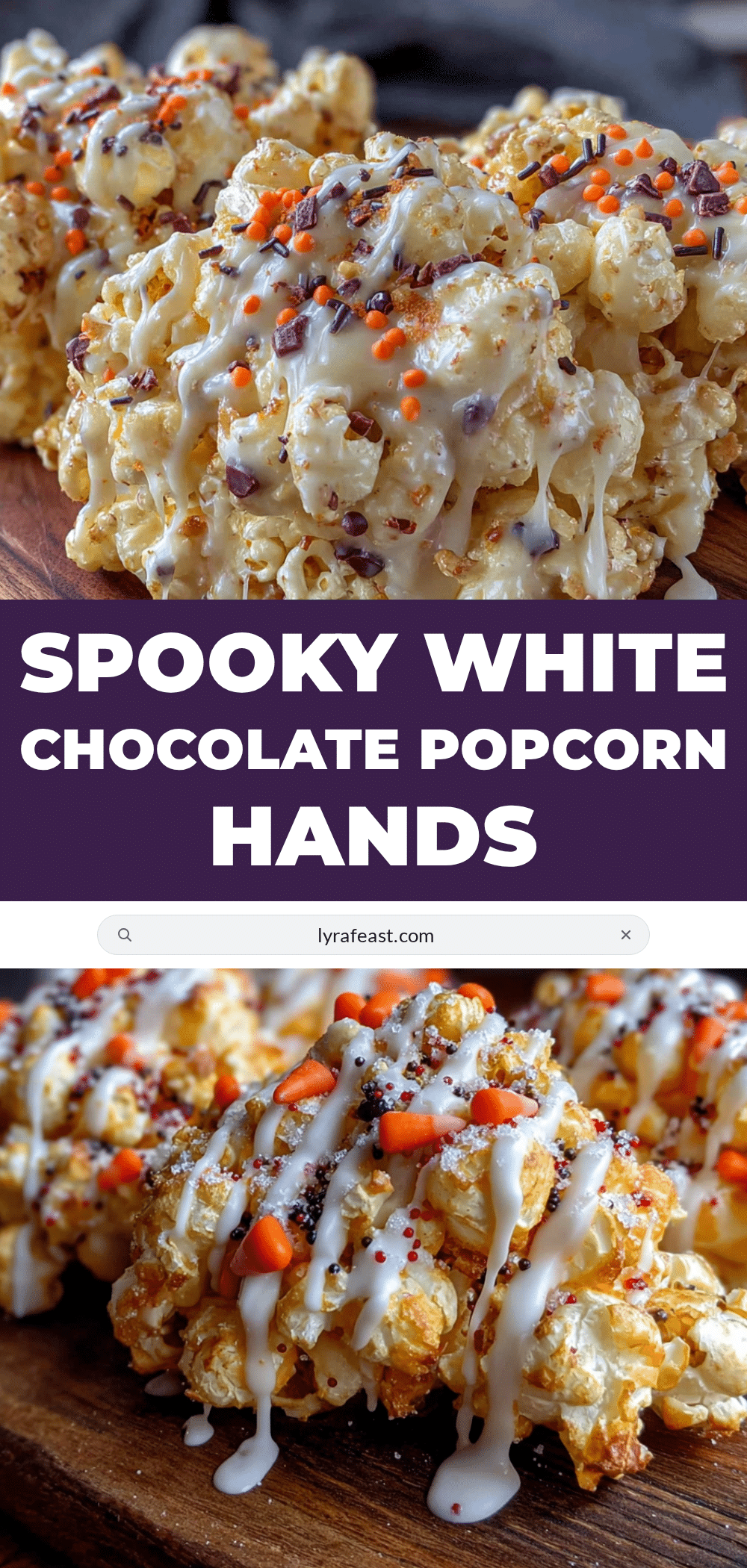 White chocolate popcorn hands recipe